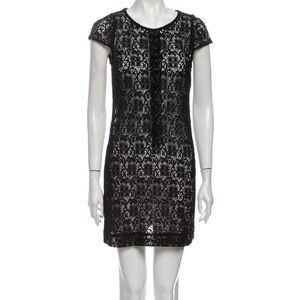 Lace Pattern Mini Dress